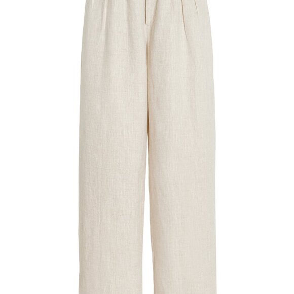 Posse Louis Pleated Linen Wide-Leg Trousers (S) - Picture 4 of 9